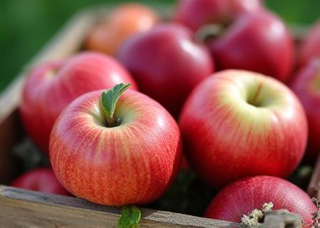 Crunchy seasonal organic apples from local orchards